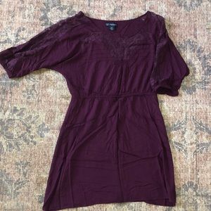 Plum knee length dress